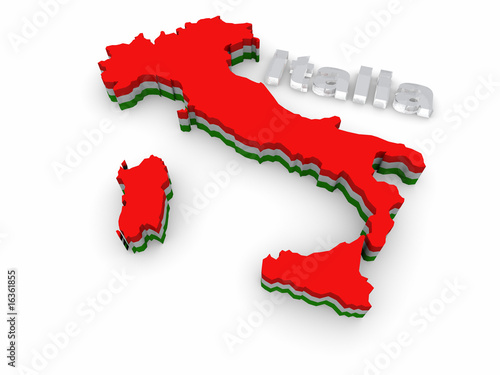 Mappa d'Italia in 3D photo