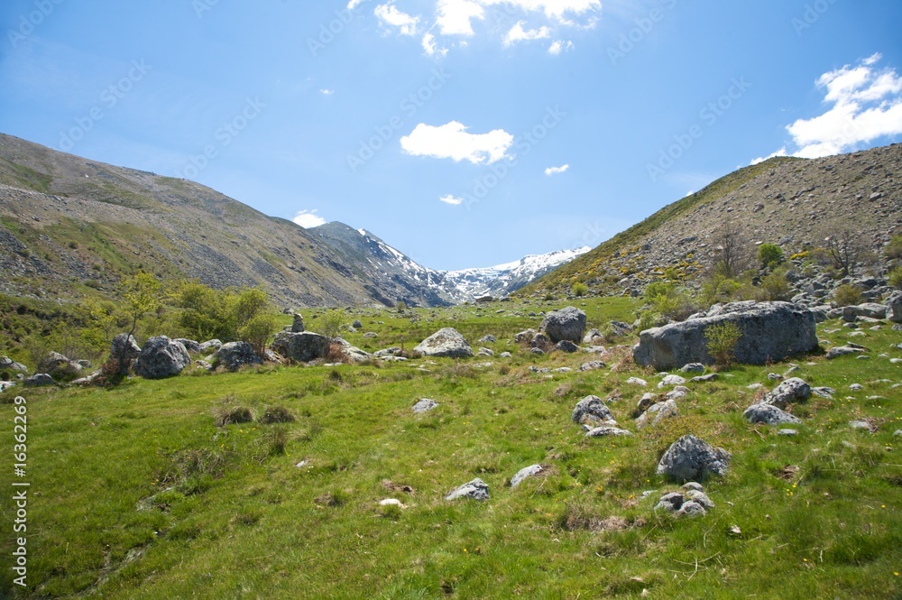 green valley at gredos mountains