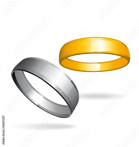 Gold and silver rings