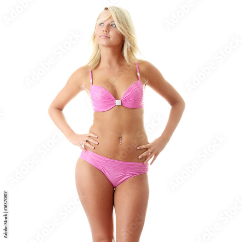 Beautiful model in pink bikini © Piotr Marcinski