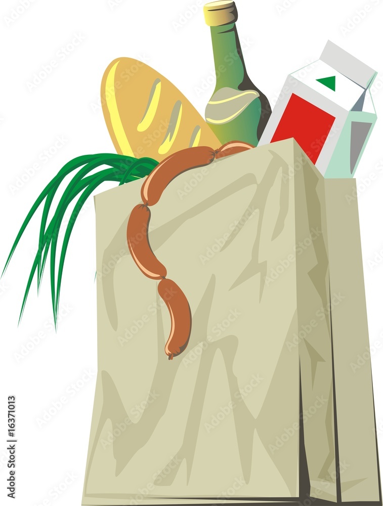 Naklejka premium food pocket