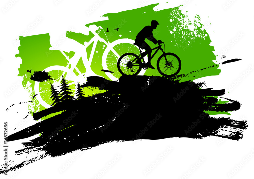 Fototapeta premium Mountain bike abstract background