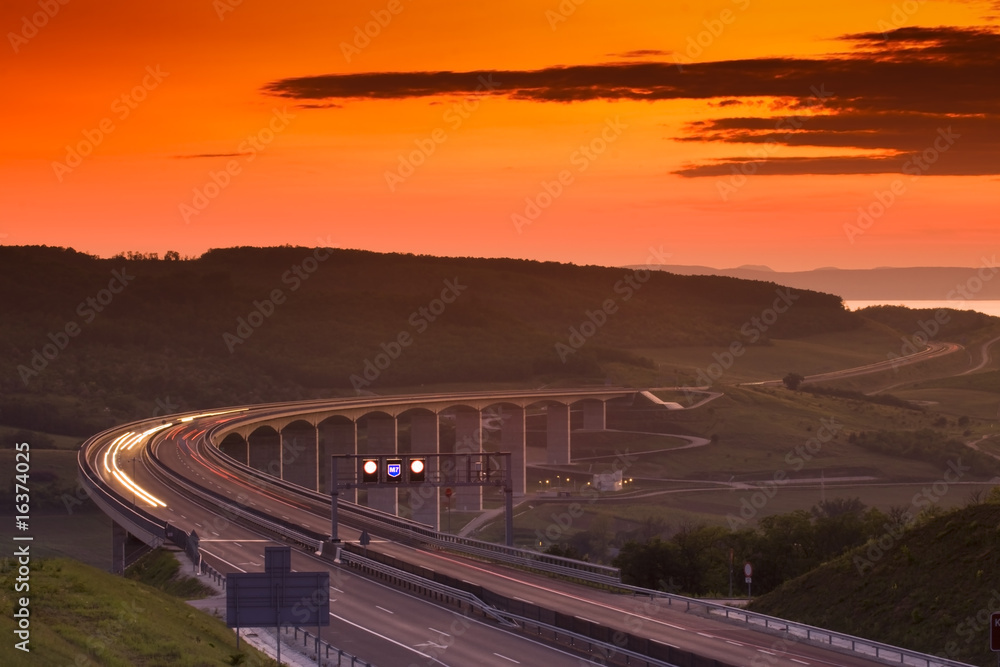 Fototapeta premium freeway sunset