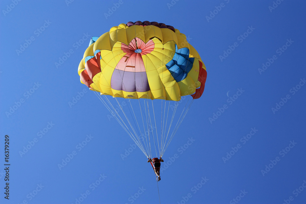 Man Parasailing (in turkish sky with crescent) Man Parasailing (in turkish sky with crescent)