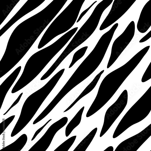 Seamless zebra texture black and white (vector)