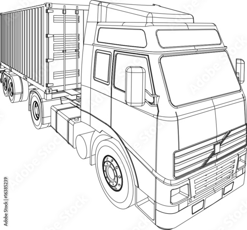 Container truck and trailer