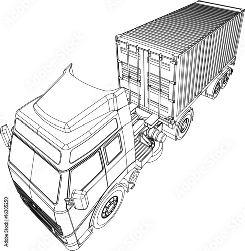 Container truck and trailer