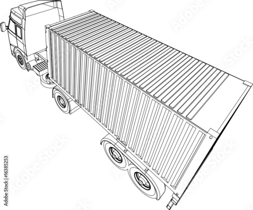 Container trcuk and trailer