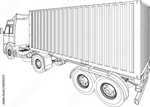 Container truck and trailer