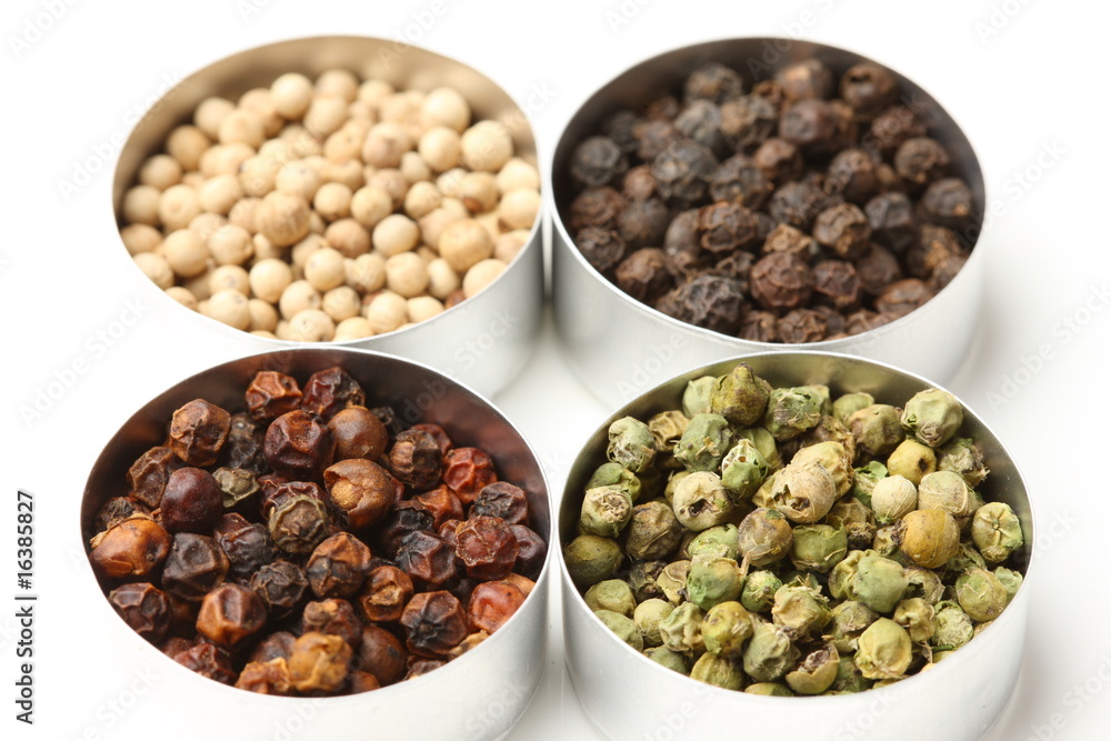 Four kinds of pepper Four kinds of pepper