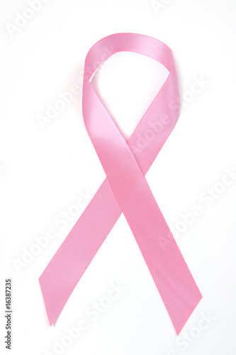 Pink breast cancer awareness ribbon