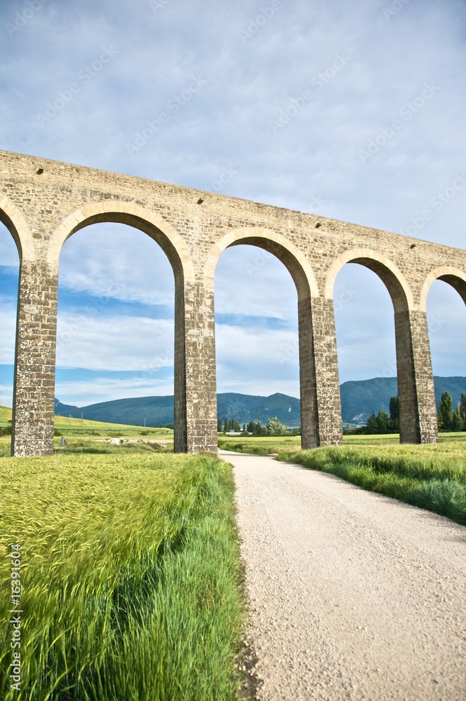 track to the aqueduct