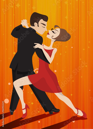 dancing tango characters