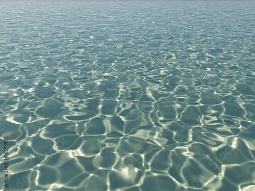 Water surface with caustic effect pattern