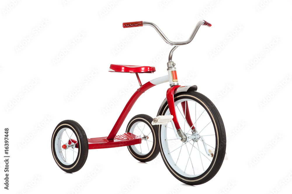 Red Tricycle on White Red Tricycle on White