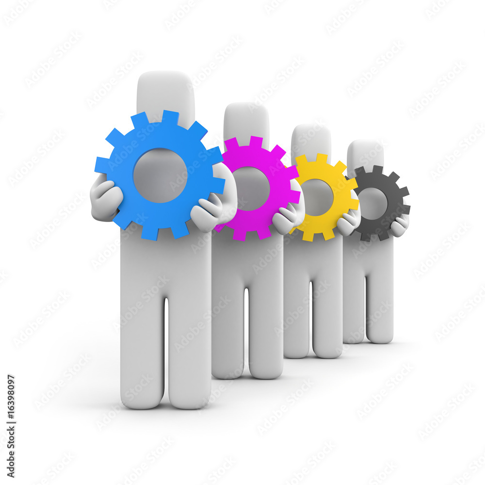 Gears. CMYK concept Gears. CMYK concept