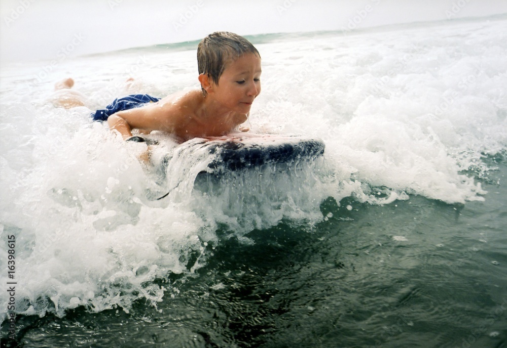 Boy Surfing