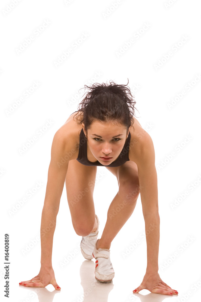 Obraz premium portrait of the young woman going in for sports