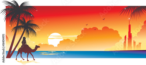Beach Sunset Banner