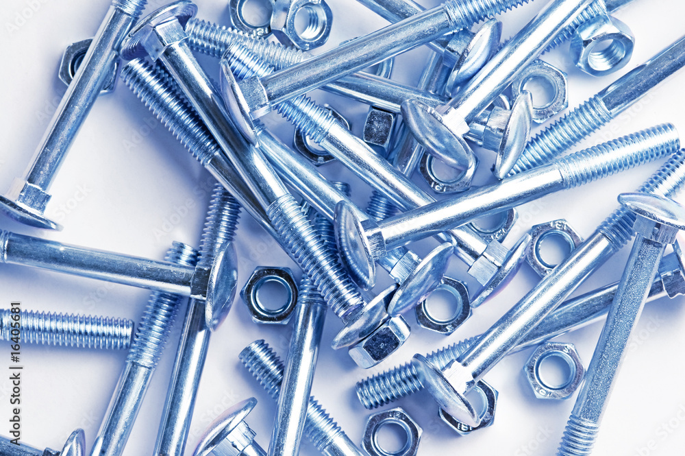 close up bolts and nuts backround close up bolts and nuts backround