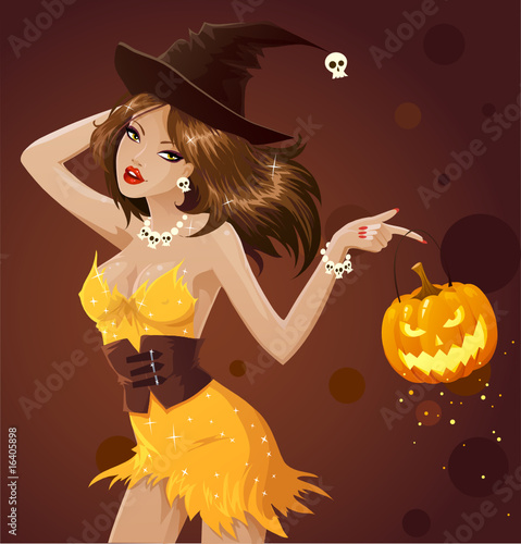 Sexy dancing witch
