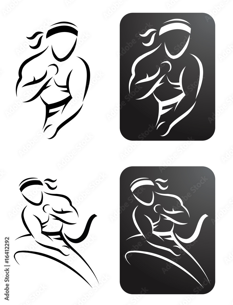 Stylized Fighter Illustrations Stylized Fighter Illustrations