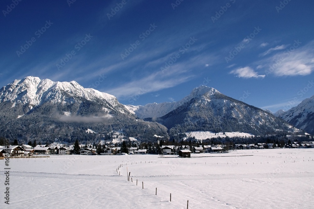 Fototapeta premium Verschneites Oberstdorf