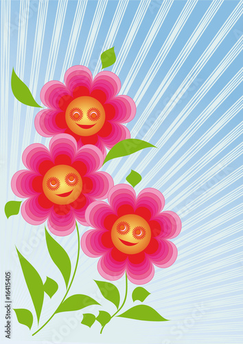 Flowers are smiling sun