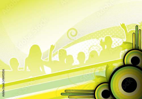 green abstract party background