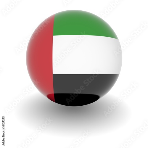 High resolution ball with flag of the United Arabic Emirates