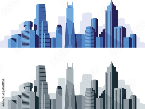 Cityscape blue-grey