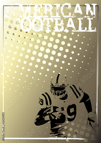 american football golden poster background 3