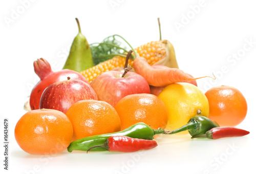 Healthy Eating  isolated on white background.