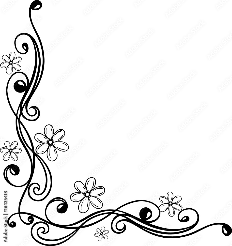 Blume, Ranke, filigran, floral mit Blüten Blume, Ranke, filigran, floral mit Blüten