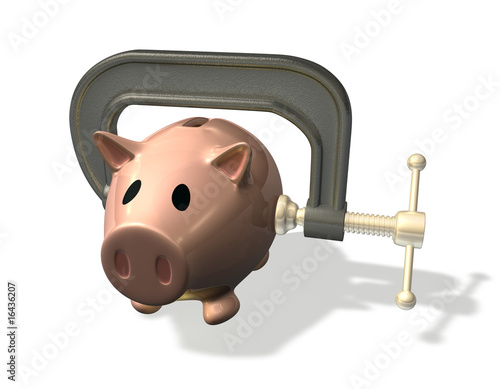 3d render piggy bank credit...
