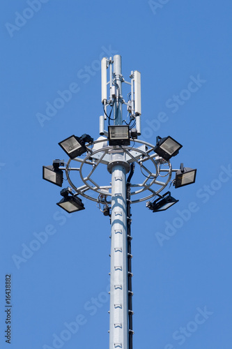 Stadium floodlights - includes clipping path