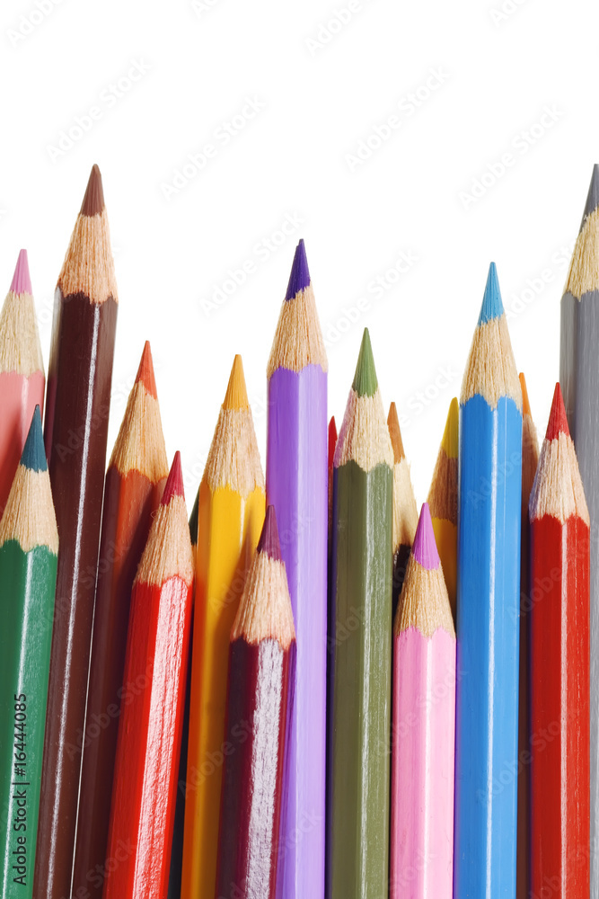 color pencils isolated on white