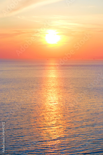 sunset over black sea scene
