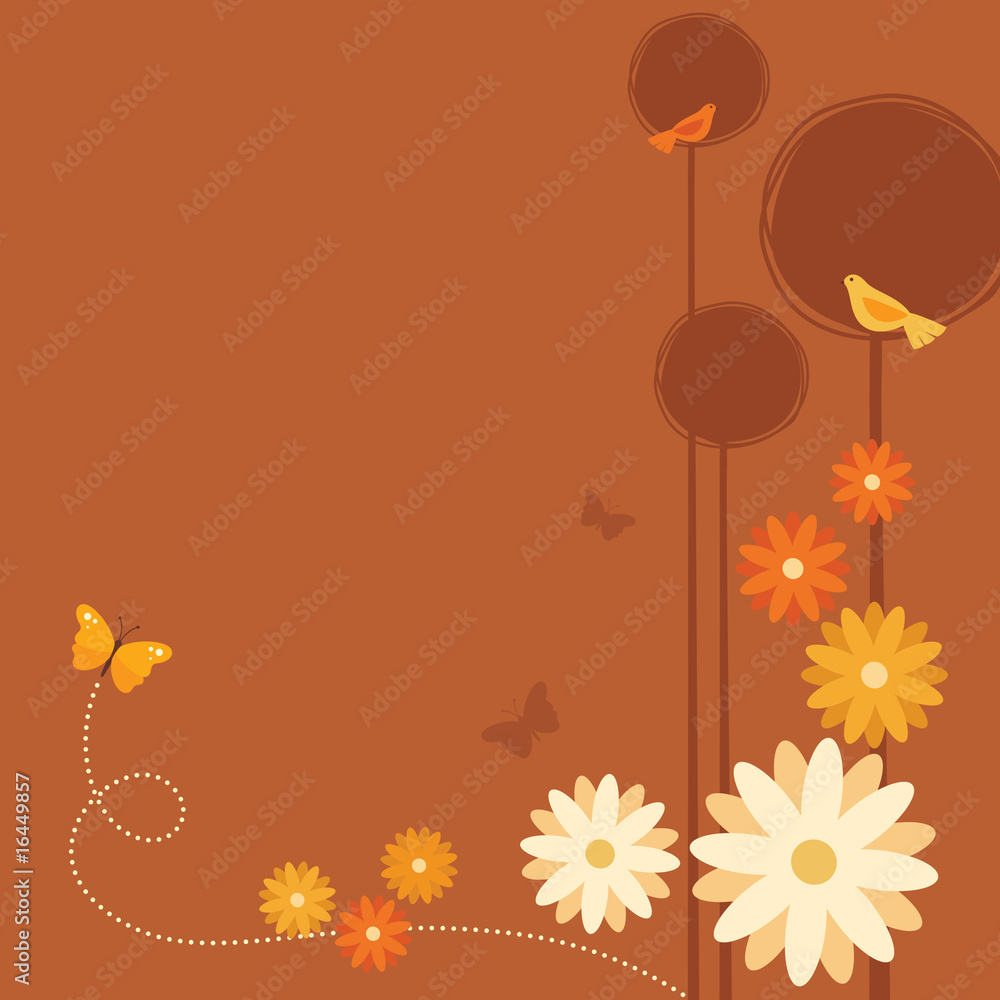 Naklejka premium Retro Spring Design