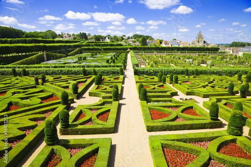 Amazing gardens from Villandry chateau, France