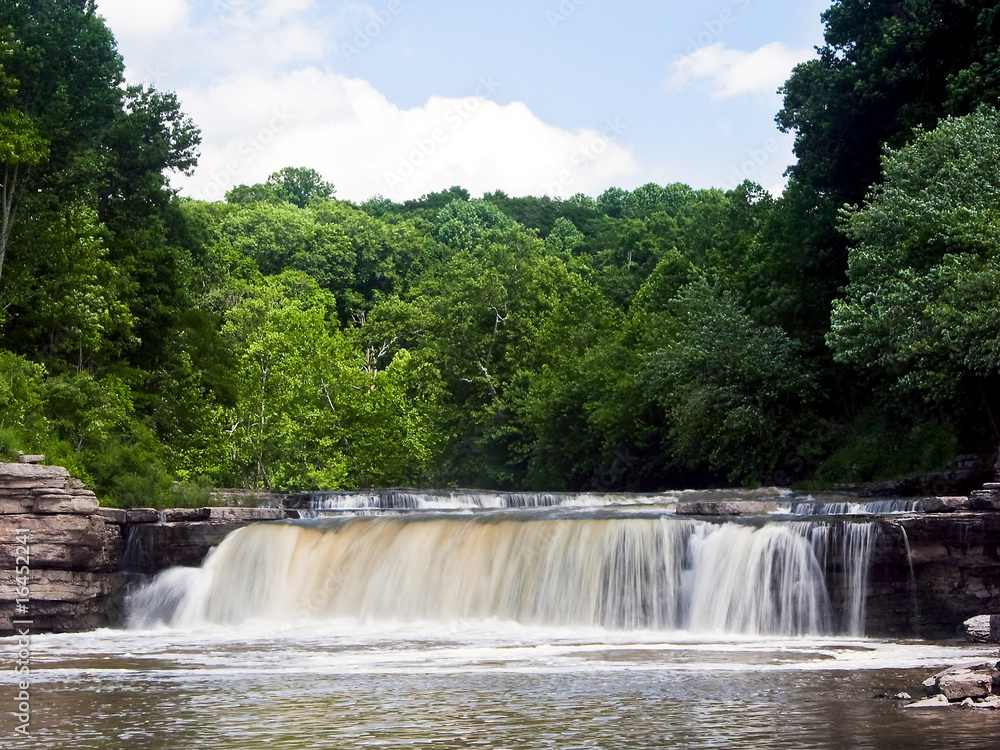 Fototapeta premium Lower Cataract Falls w lecie, Indiana
