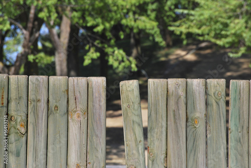 Wooden fence