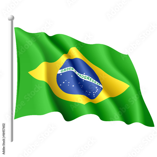 Flag of Brazil. Vector.