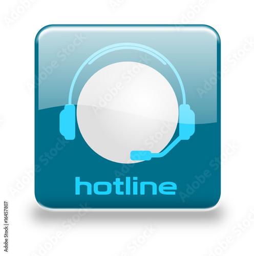 Button Hotline taubenblau