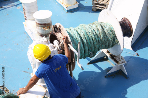 crew working on a vessel