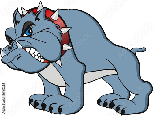 vector bulldog cartoon. Very angry