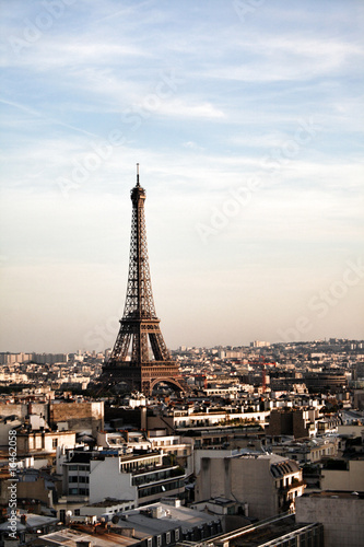Paris-The Eiffel Tower as view from the Arc de triomphe