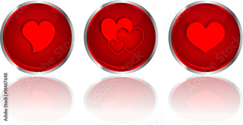 boutons coeurs