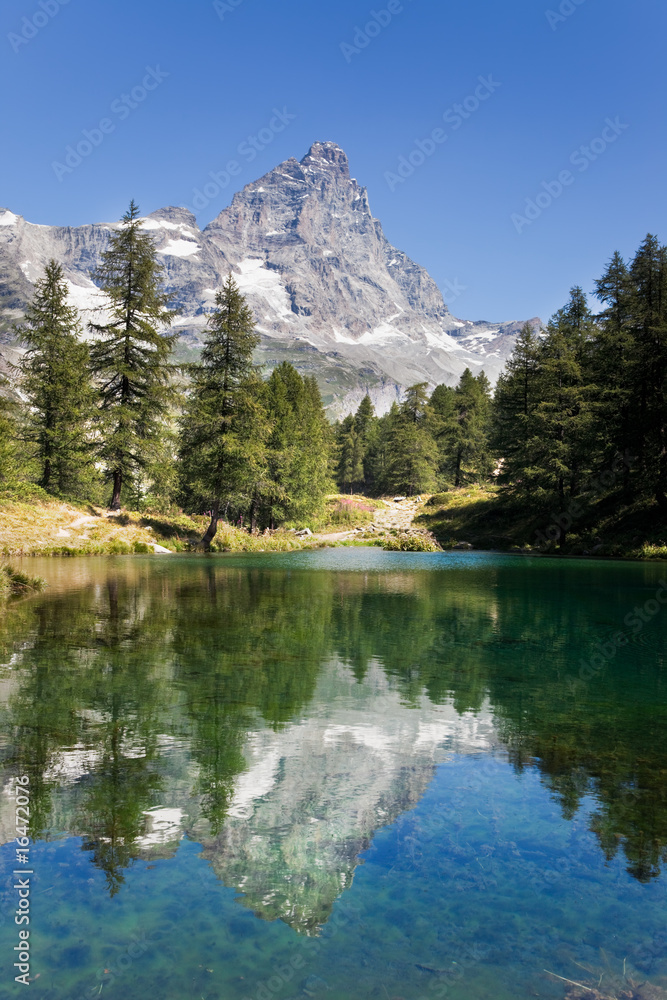 Matterhorn and Bleu Lake, Cervinia, Italy