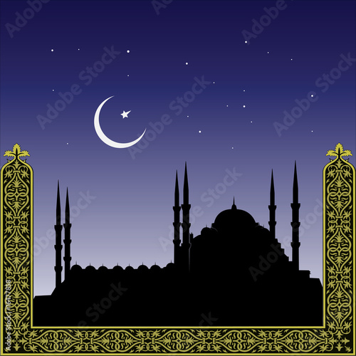 Silhouette Of Mosques